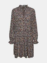 Čierne kvetované šaty VERO MODA Hibiscus