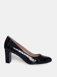 Čierne lodičky s hadím vzorom Dorothy Perkins