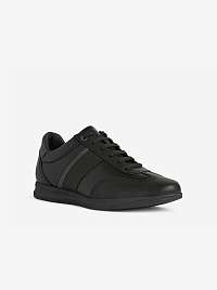 Čierne pánske kožené topánky Geox Avery