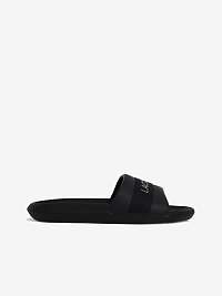 Čierne pánske šľapky Lacoste Croco