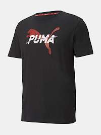 Čierne pánske tričko s potlačou Puma