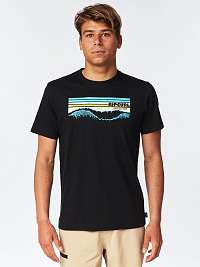 Čierne pánske tričko s potlačou Rip Curl