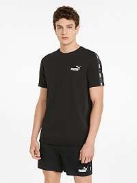 Čierne pánske vzorované tričko Puma Tape Tee