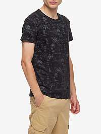 Čierne pánske vzorované tričko Ragwear Wanno