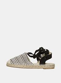 Čierne pruhované espadrilky VERO MODA Tila