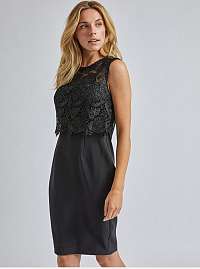 Čierne puzdrové krajkové šaty Dorothy Perkins