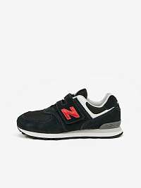 Čierne semišové chlapčenské topánky New Balance