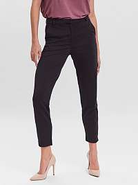 Čierne skrátené nohavice VERO MODA Lucca Lilith