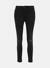 Čierne skrátené skinny fit rifle Noisy May Lucy