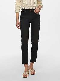 Čierne slim fit skrátené rifle ONLY Sui