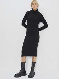 Čierne svetrové puzdrové šaty Trendyol
