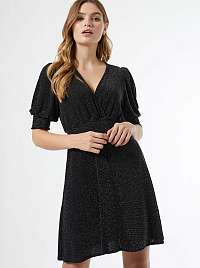 Čierne trblietavé šaty Dorothy Perkins