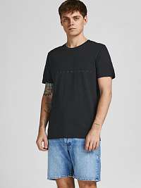 Čierne tričko Jack & Jones Font