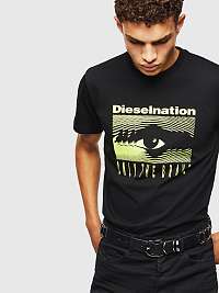 Čierne unisex tričko Diesel Diego