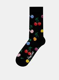 Čierne vzorované ponožky Happy Socks Cherry