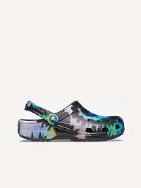 Čierne vzorované šľapky Crocs Classic