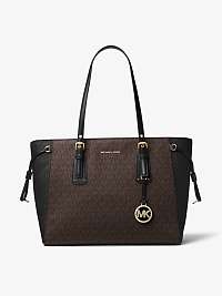 Čierno-hnedá kabelka Michael Kors Voyager