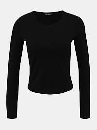 Čierny basic crop top TALLY WEiJL Lisi