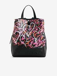 Čierny dámsky vzorovaný batoh Desigual Radical Love Sumy Mini