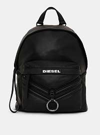 Čierny kožený batoh Diesel