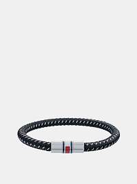 Čierny pánsky kožený náramok Tommy Hilfiger