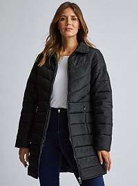 Čierny prešívaný kabát Dorothy Perkins