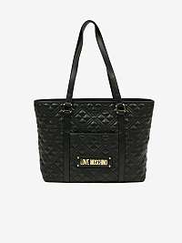 Čierny prešívaný shopper Love Moschino