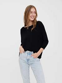 Čierny voľný ľahký sveter VERO MODA Ellie