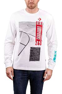 Converse biele pánske tričko Erx Ls tee
