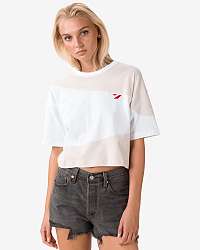 Converse biely crop top Rivarly