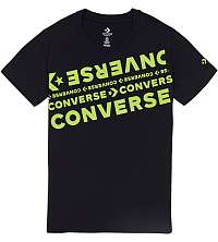 Converse čierne dámske tričko s neónovými nápismi  - XL