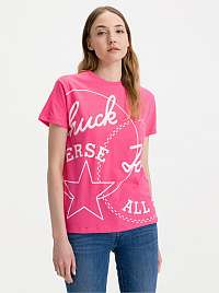 Converse ružové tričko Chuck Patch Tee