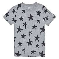 Converse sivé tričko Graffiti Star Crew Tee