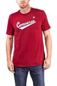Converse vínové pánske tričko Center Front Logo