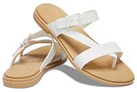 Crocs biele žabky Tulum Toe Post Sandal W Oyster