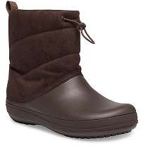 Crocs hnedé snehule Crocband Puff Boot Espresso