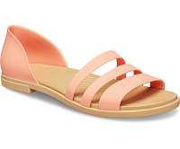 Crocs lososové sandále Tulum Open Flat