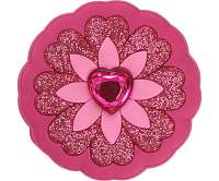 Crocs ružová ozdoba do topánky Jibbitz Rhinestone Heart Flower