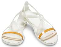 Crocs smotanové sandále Isabella Strappy Sandal Oyster - W11