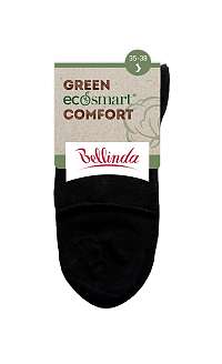 Dámske ponožky z organickej bavlny GREEN ECOSMART COMFORT SOCKS - Dámske ponožky z organickej bavlny s netlačiacim lemom - čierne