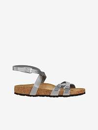 Dámske strieborné sandále Birkenstock Blanca