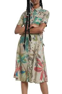 Desigual béžové košeľové šaty Vest Kate
