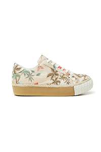 Desigual béžové tenisky Shoes Street Camoflowers