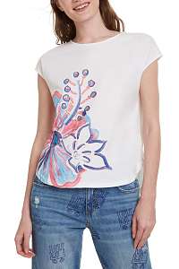 Desigual biele oversize  tričko TS Clara - M