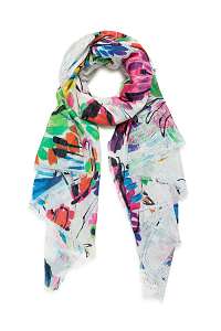 Desigual biele šatka Foul Paisley Decontructed
