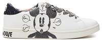 Desigual biele tenisky Cosmic Mickey Glitter
