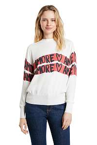 Desigual biely sveter Amore Amore