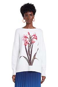 Desigual biely sveter Jers Yasper