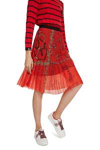 Desigual červená sukňa Fal Andrea -