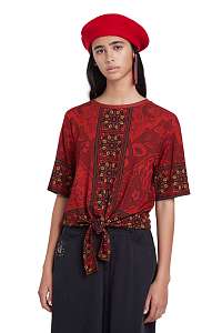 Desigual červené tričko TS Illinois